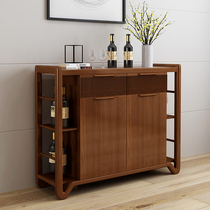 Solid wood dining side cabinet Household multi-function kitchen cupboard Chinese living room wine cabinet Tea cabinet Restaurant locker side cabinet