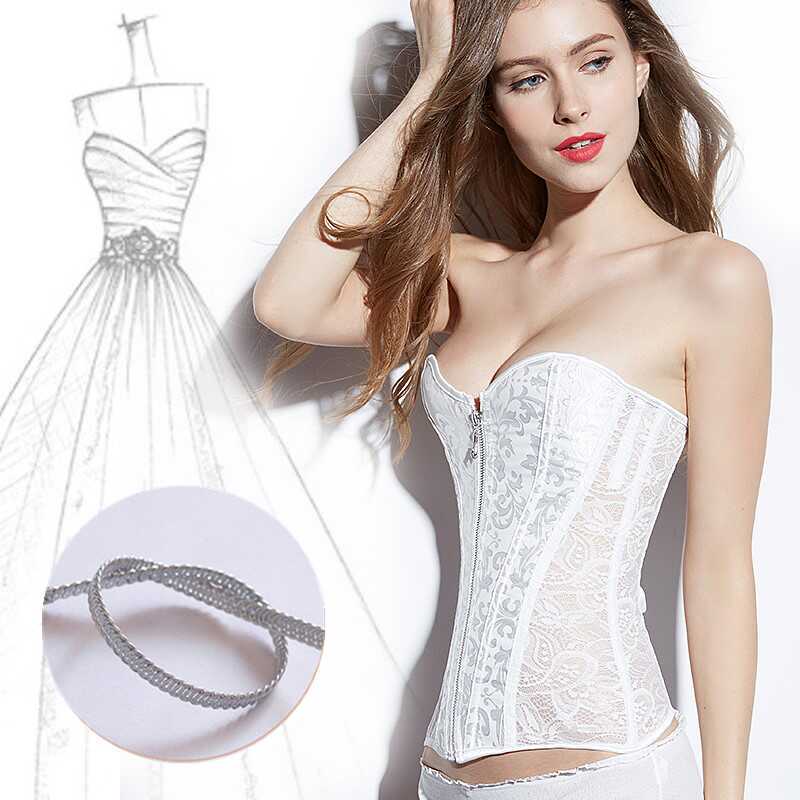 Summer Thin Jacquard Lace Gathered Waist-Cinching Hip-Hugging Zipper Court-Style Body Shaping Garment White Wedding Dress Base Corset Summer Thin Jacquard Lace Gathered Waist-Cinching Hip-Hugging Zipper Court-Style Body Shaping Garment White Wedding Dress Base Corset