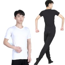 Mens adult dance practice uniform dance student Modal cotton round neck dance fitness suit long and short sleeves