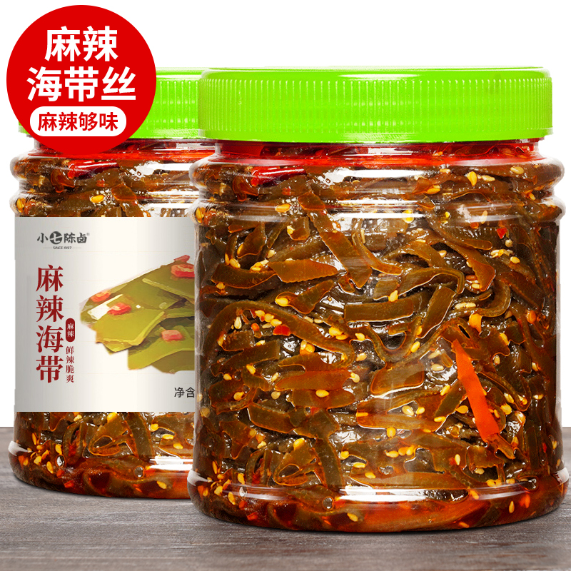 Spicy kelp silk small 7 Chen halogen kelp slice ready-to-eat vegetarian snacks Cooked Sesame snack Chongqing Private Room