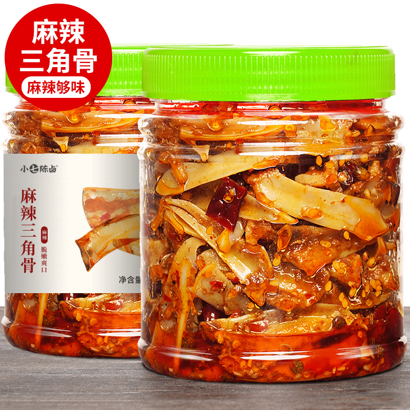 Spicy Triangle Bone Small Seven Chen Halogen Canned Chicken Cartilage Sternum Crisp Bonnet Red Snack Cooked Ready-to-use Savory Snack