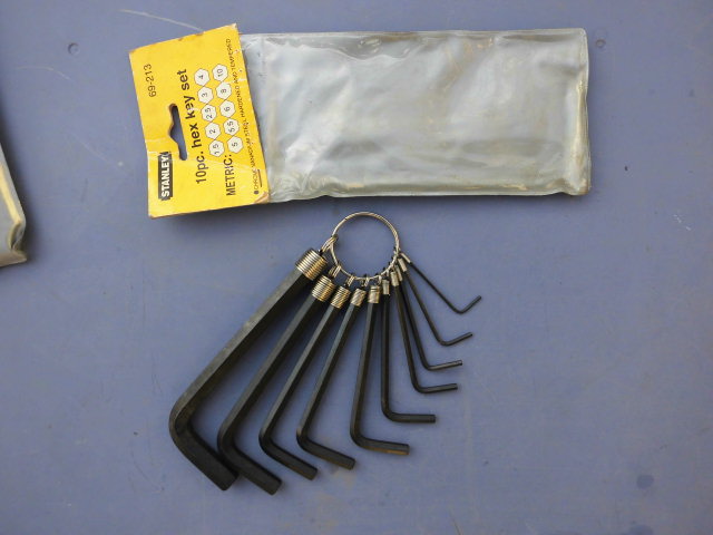 Old STANLEY HISTORY DANLEY KEY RING HEXAGON WRENCH Inner Hexagon Wrench in Inner Hexagon Set Inner Hexagon Wrench