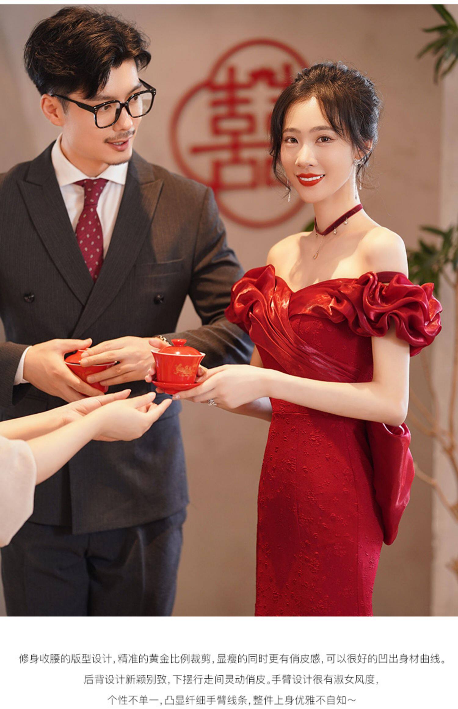 Вечернее платье, открытые плечи, крой «рыбий хвост»    