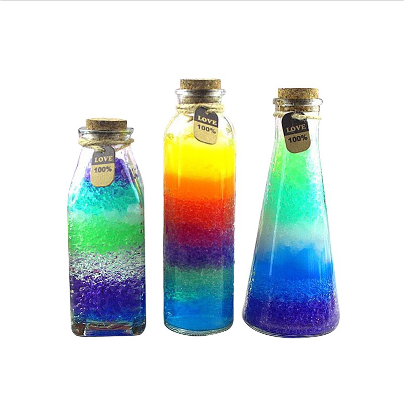 Crystal mud spongebob absorbent beads bubble big Zhuhai Ocean Baby crystal beads rainbow bottle star bottle full set of materials