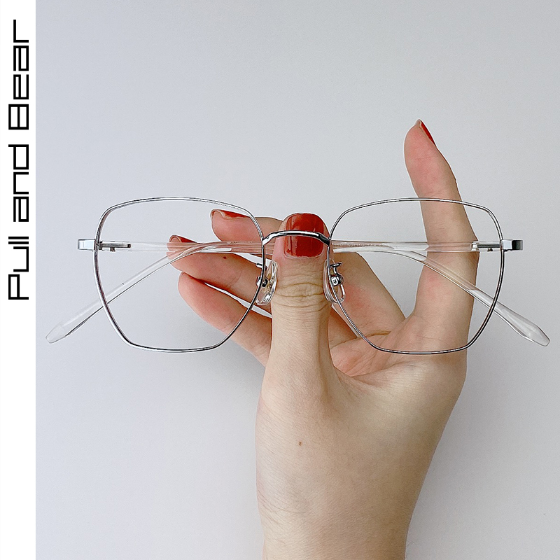 Polygon myopia glasses anti-radiation anti-blue eye female net red flat lens male eye glasses can be matched degree