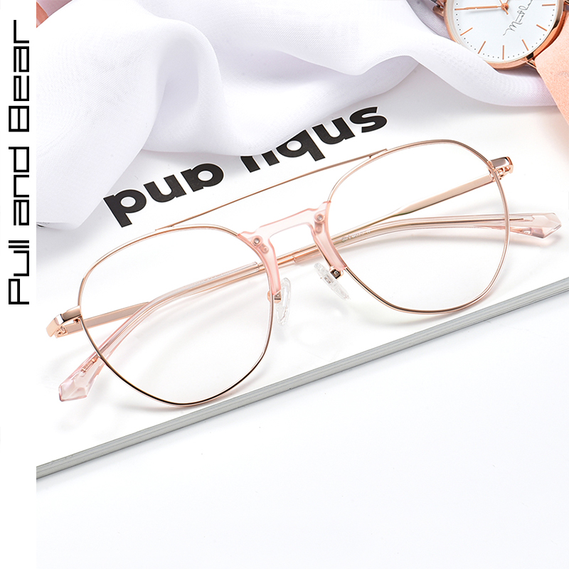 Net red ins glasses women's tennis red flat mirror female Korean version tide large frame Nearsightedness Glasses Female can be worthy to be thin
