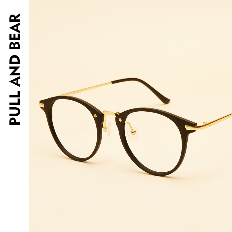 Matching myopia glasses female Han version Tide Eyes Myopia full-frame finished product tr90 Round face Danyang glasses Students Pingguang Mirror