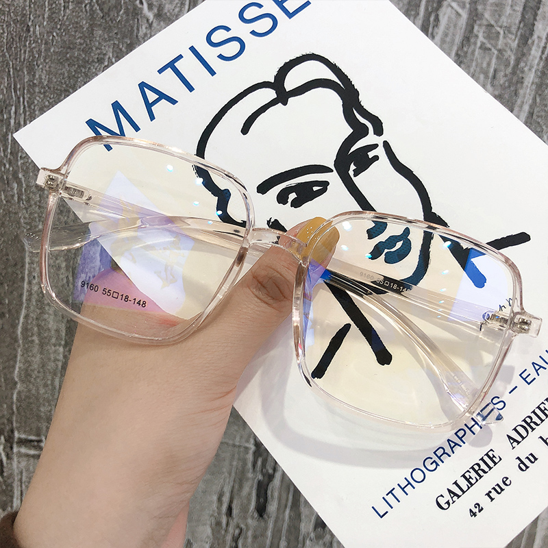 Winter day limited glasses myopia women super light transparent eye frame radiation protection blue light explicit face small Korean version tide man-Taobao