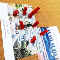 10 Arrow Pin Red solid wood map with cork board design nail creative photo wall decoration nail