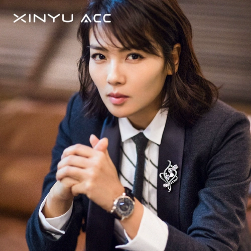 Tide, высококлассная брошь, универсальный аксессуар, в стиле Шанель, простой и элегантный дизайн, легкий роскошный стиль