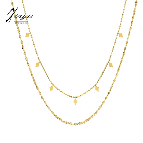 Дизайнерское изысканное ожерелье, короткая цепочка до ключиц из нержавеющей стали, аксессуар, легкий роскошный стиль