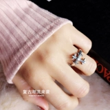 Кольцо, ретро креативный декор, серебро 925 пробы, на указательный палец, простой и элегантный дизайн, японские и корейские, популярно в интернете