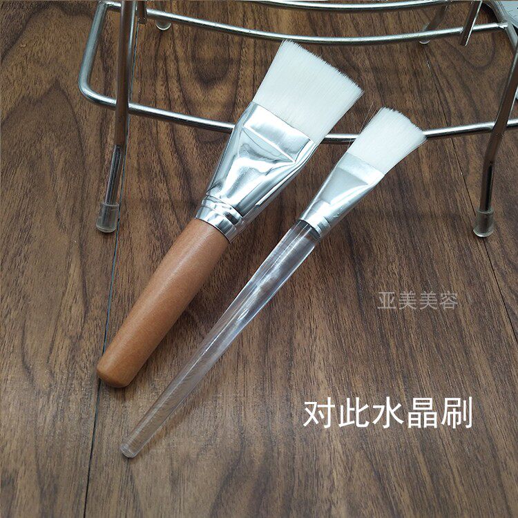 머리카락이 빠지지 않는 대형 페이셜 마스크 브러시 12개, 미용실 페이셜 마스크 어플리케이터, 나무 손잡이가 있는 뷰티 브러시, 페이셜 브러시, 마스크 컨디셔닝 브러시 -