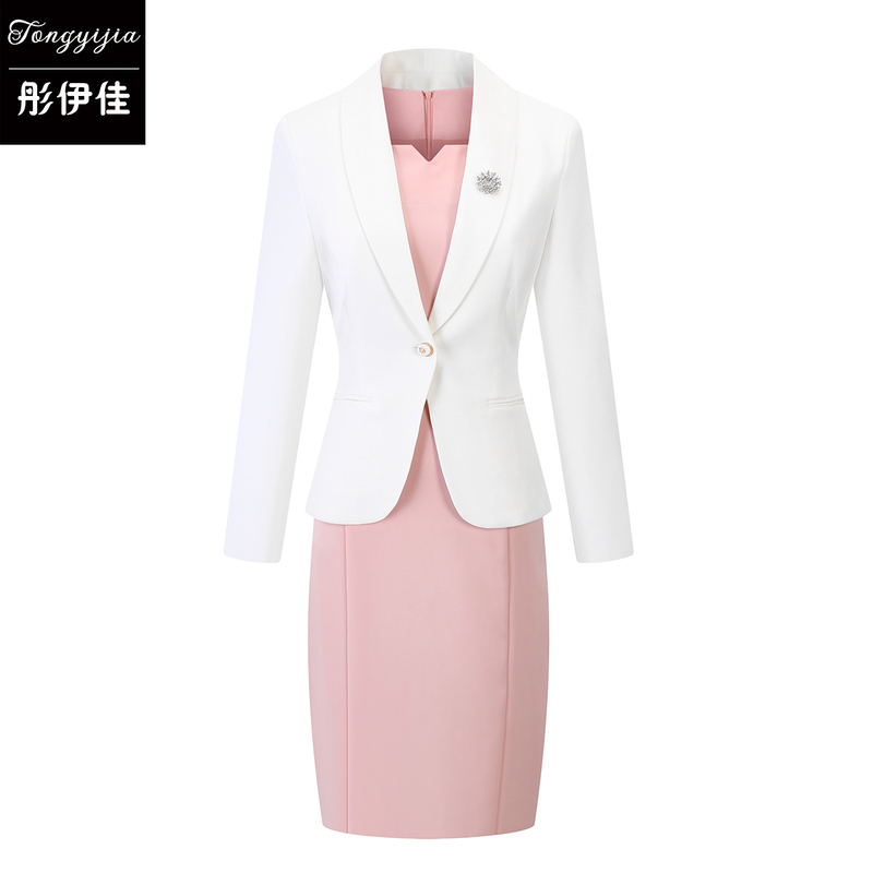 Suit Set for Women, Summer Professional Dress, Small Suit Two-Piece Set, Elegant Beautician Work Clothes, High-End Beauty Salon