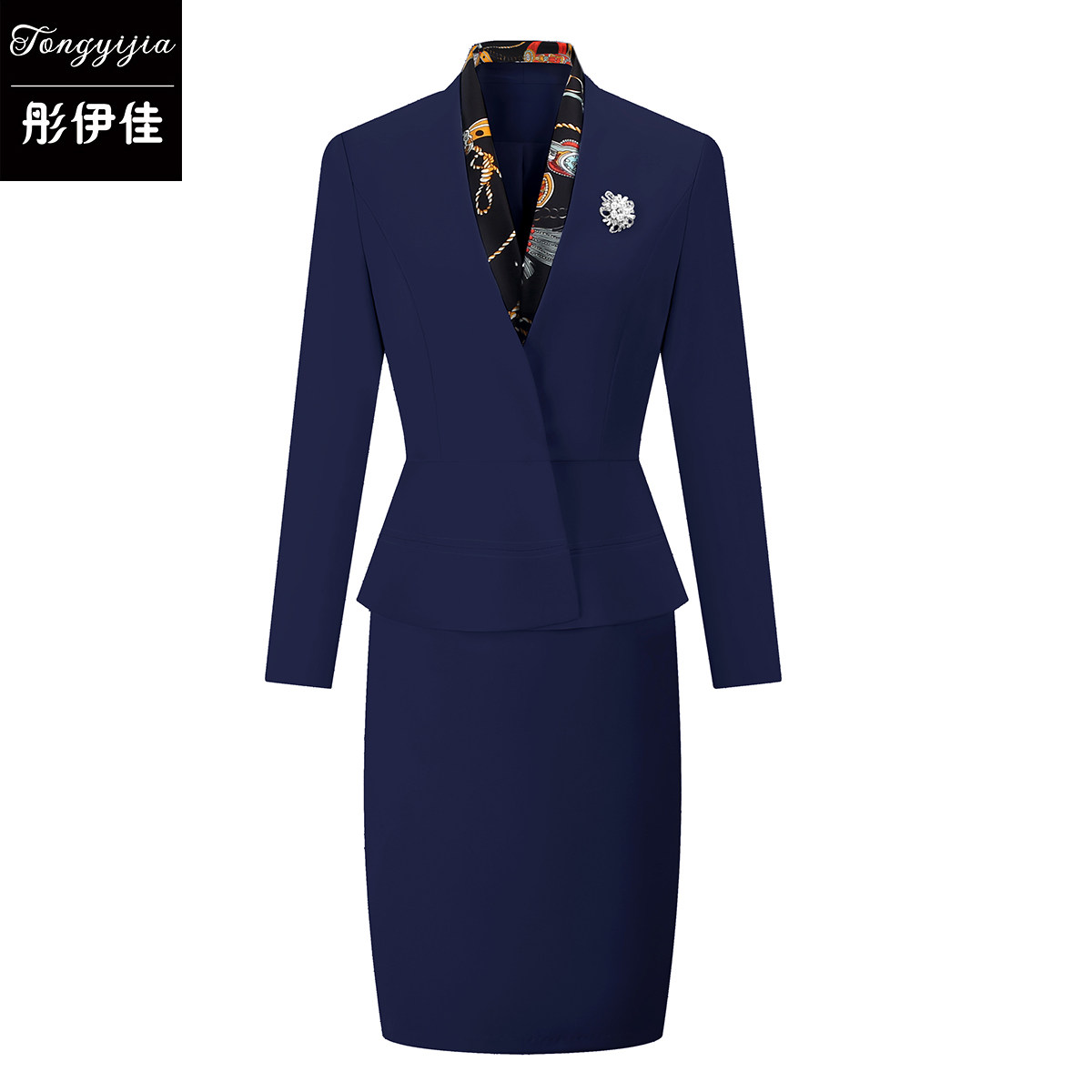 Suit Jacket Temperament Business Lawyer Work Suit Fashion Goddess Fashion Goddess Van V Collar Long Sleeve Home Consultant Women's Clothing-Taobao