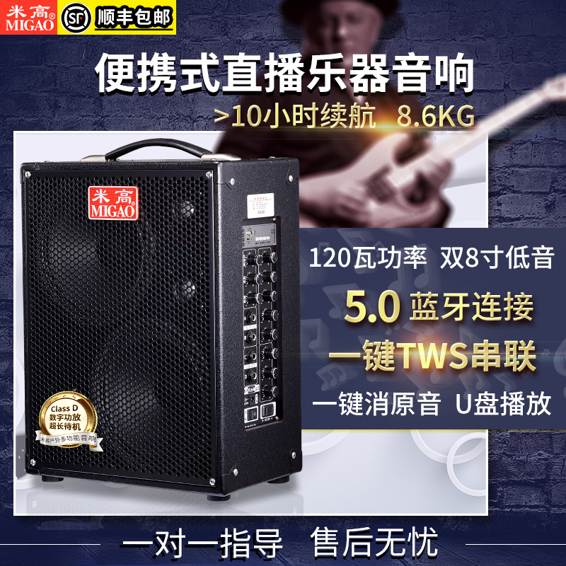 Michael MG883A-LI street singing and performing singers audio guitar playing and singing outdoor saxophone speakers