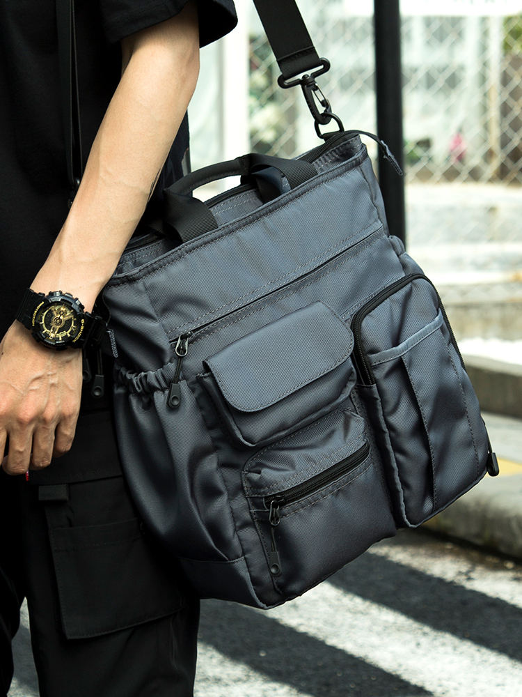 Hong Kong Men's New Trendy Messenger Bag Travel Business Large Capacity Shoulder Bag Handbag Casual Backpack