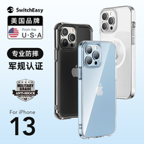 SwitchEasy is suitable for Apple iPhone13ProMax anti-fall transparent mobile phone shell magsafe magnetic shell
