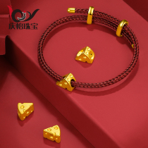 Gold cheese bracelet for men and women 999 full gold