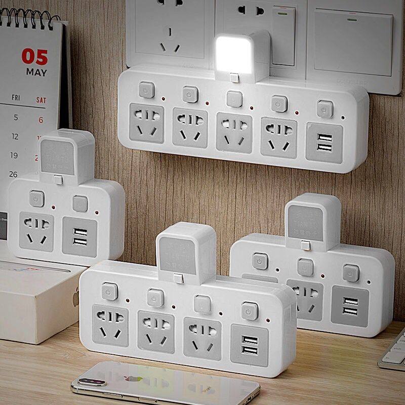 Multifunctional wireless socket converter plug one-turn multi-jack panel household with USB plug-in board
