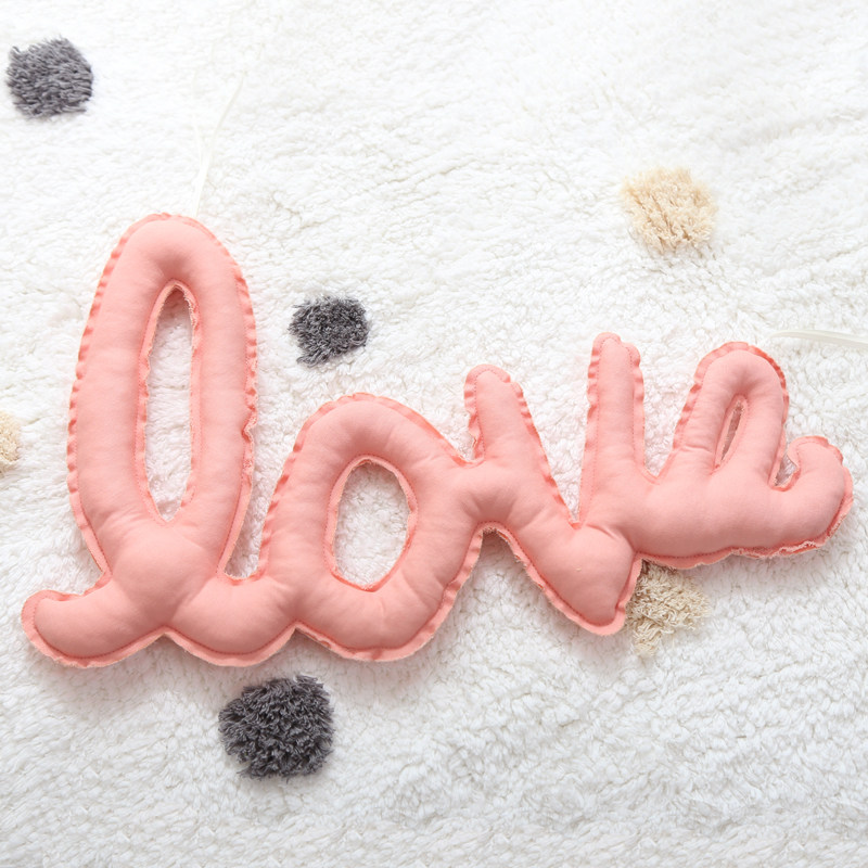 ins Nordic letter hanging decoration brief cloth art wall decoration bedroom room arrangement hanging decoration background wall-mounted