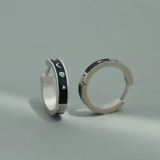 Трендовые серьги, мужское универсальное черное звездное небо, серебро 925 пробы, европейский стиль