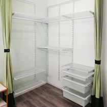 Platinum resistant open wardrobe Metal cloakroom diy wall customization Small apartment Walk-in cloakroom storage room