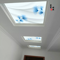 Art glass modern minimalist ceiling decorative flower lattice hollow creative aisle living room transparent acrylic ceiling