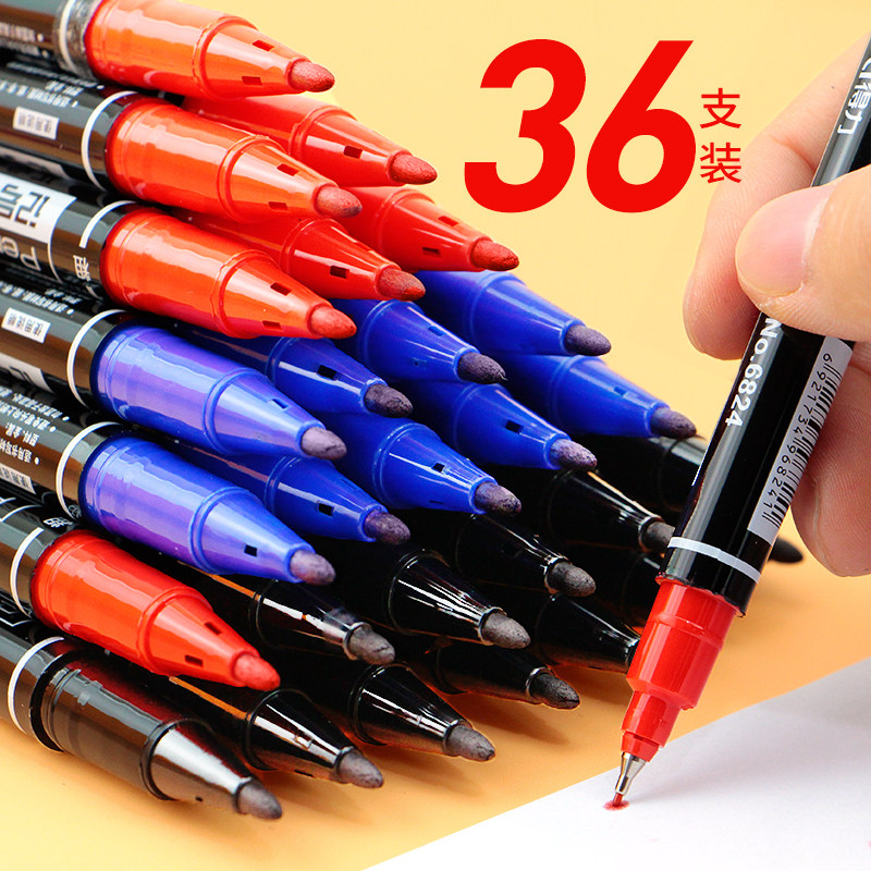 Right-hand Note Pen Black Exotic Pen Oily Pen Mack Pen No Drop Color Hooking Pen Marker Pen Advertising Pen