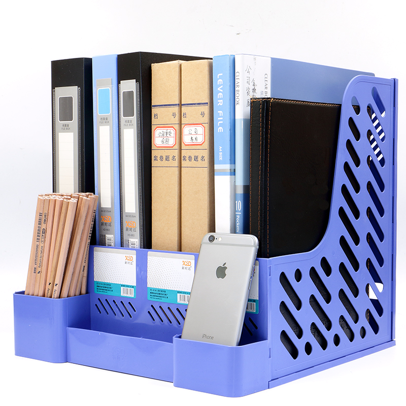 File shelf data shelf frame multi-layer desktop office three-layer creative multi-function layered storage basket office supplies data disk file disk