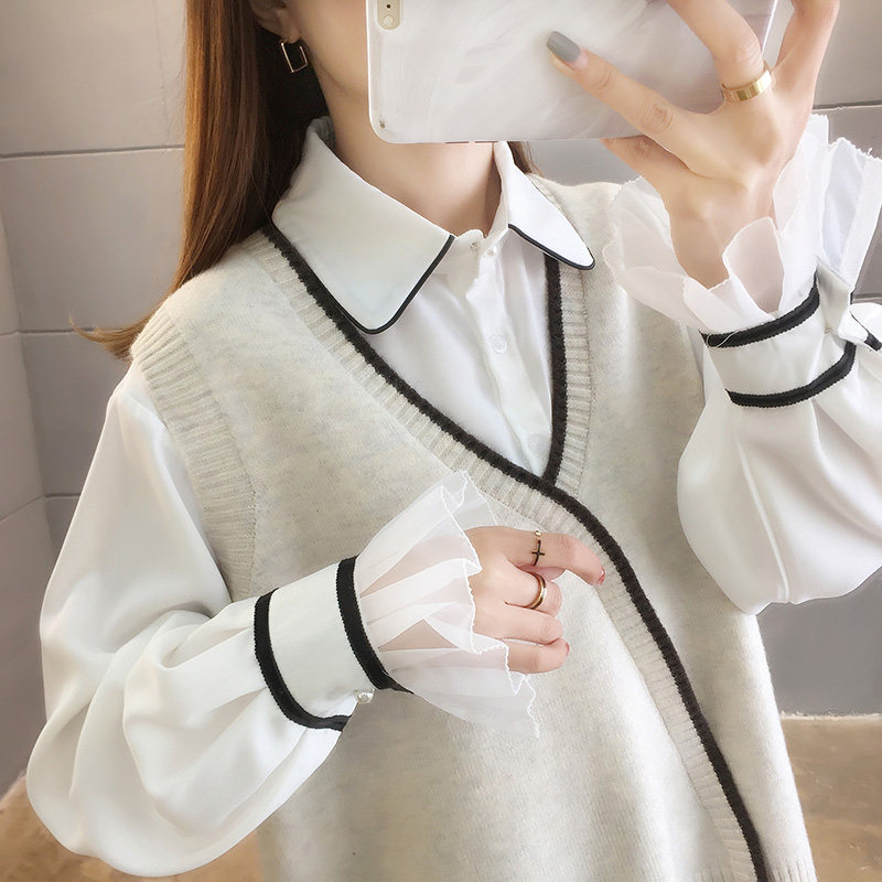 Spring and autumn to wear a sweater vest in 2021 new fashion trend beetle