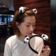 包邮韩国同款毛绒洗脸必用卡通熊猫萌物发箍可爱少女发卡网红头箍