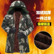 2021 camouflage cotton-padded mens workwear and fattening for middle-aged and elderly leisure thickened labor insurance freeze storage large size wear-resistant
