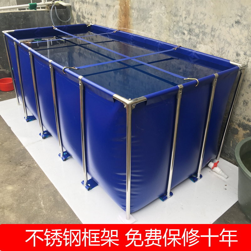 Canvas Fish Pond with Thickened Frame, Knife-Scratched Fabric, Outdoor Assembly, Simple Plastic Fish Tank, Breeding Water Tank Canvas Fish Pond with Thickened Frame, Knife-Scratched Fabric, Outdoor Assembly, Simple Plastic Fish Tank, Breeding Water Tank