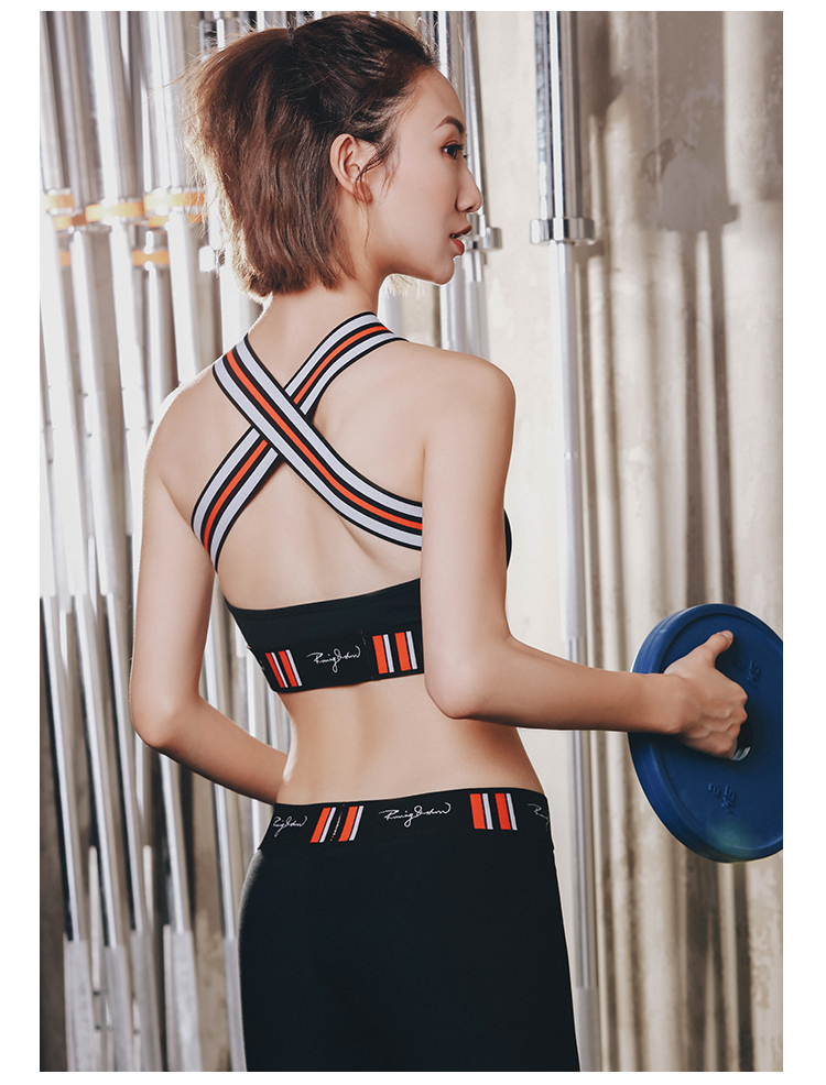 Đào tạo toàn diện đồ lót thể thao nữ làm đẹp trở lại tập thể dục yoga áo ngực không có vòng thép thoải mái áo ngực mỏng dây đeo chéo - Đồ lót thể thao áo lót thể thao loại nào tốt