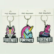 Trò chơi Pháo đài đêm Fortnite Alpaca Kho báu Mặt dây chuyền nhỏ Cỏ bùn Ngựa dễ thương Cao su Keychain - Game Nhân vật liên quan