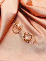 Domestic spot South Korea European and American style gilded temperament pearl ring ring ring dollskill