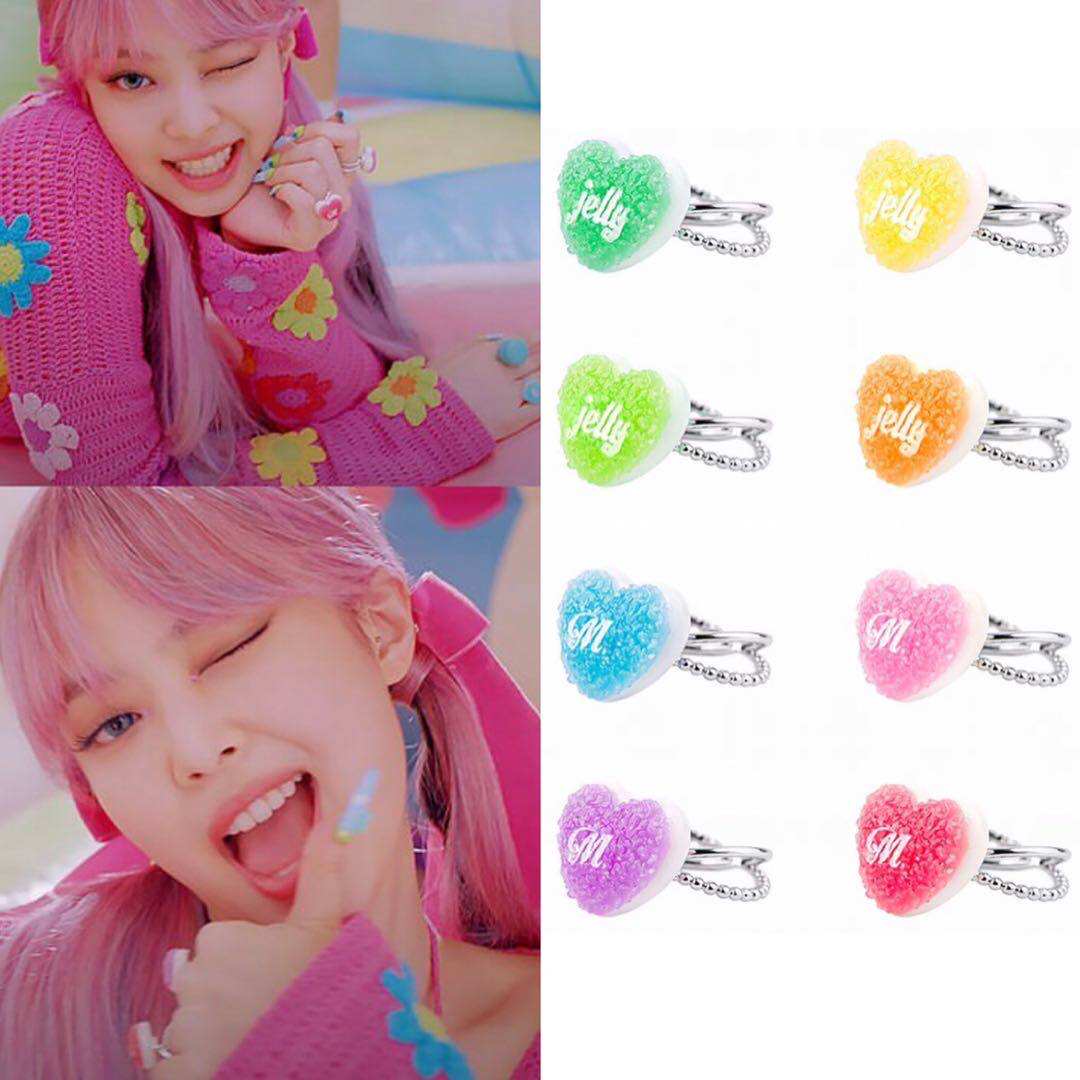 Part Spot Korean Generation Mikshimai Pink Jennie Rainbow Soft Sugar Caring Jelly Ring