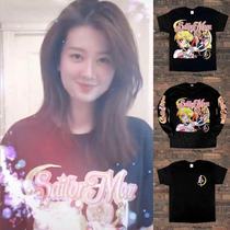 British girl warrior re-engraved 90s nostalgic tee sweater hoodie Qiao Xin the same model