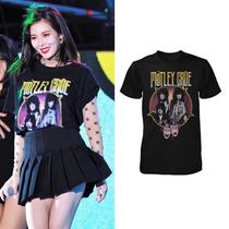 Official website replenishment of the US Hyuna stage show motley crue band print culture shirt punk T