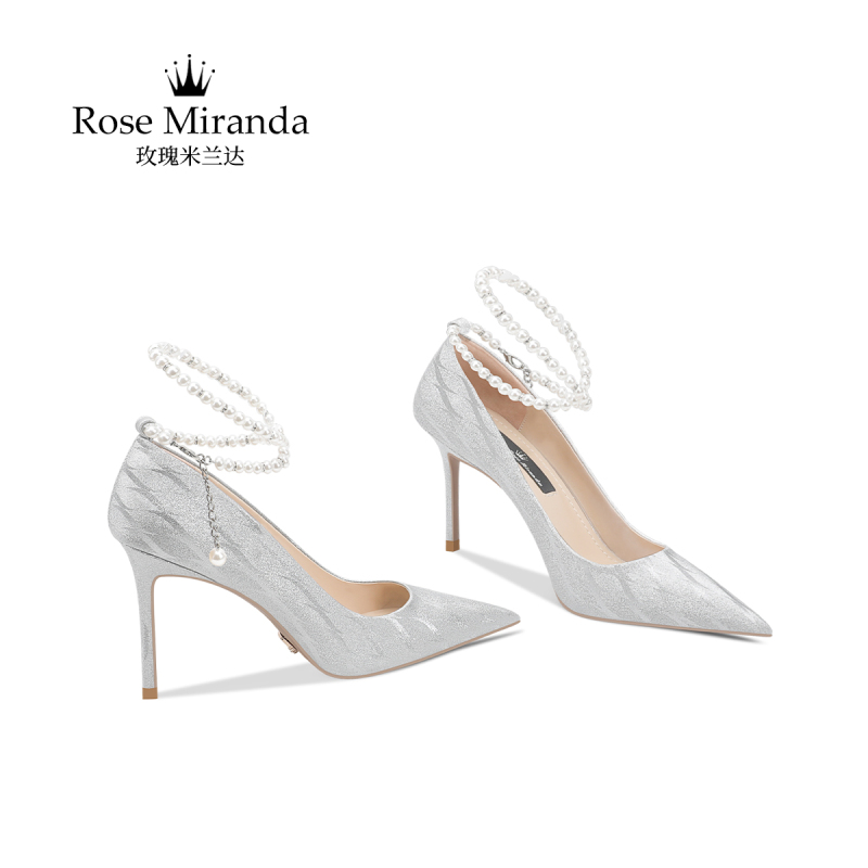 Rose Miranda Commemorative High Heels [New Store Opening] Silver Coming-Of-Age Ceremony Shoes