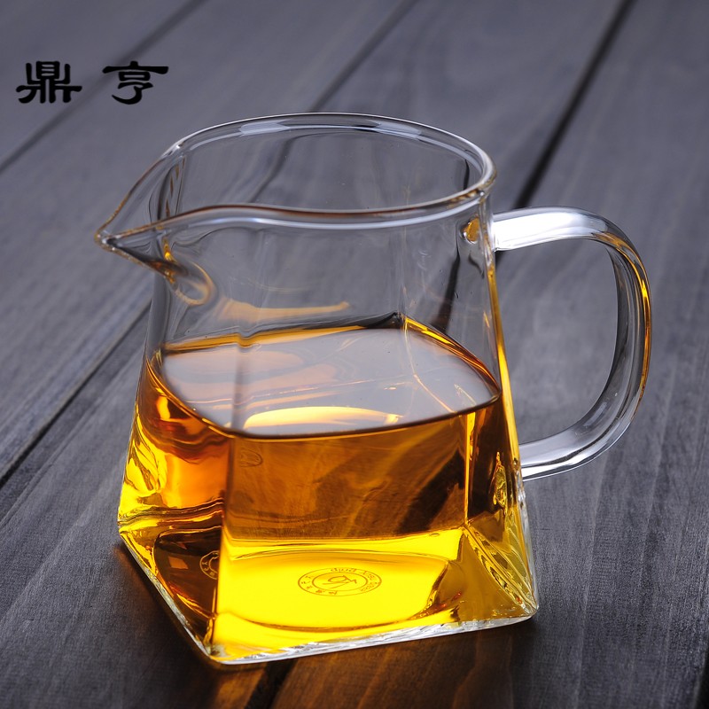 Dingheng tea set glass gongdao cup thickened heat-resistant large tea sea tea leaf filter tea dispenser kung fu tea ceremony accessories