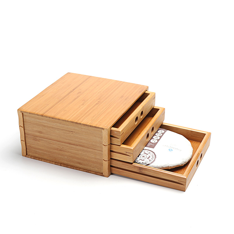 Ding heng puer tea boxes bamboo drawer receive tea cake box of ark of tea packaging box tea tray tea taking