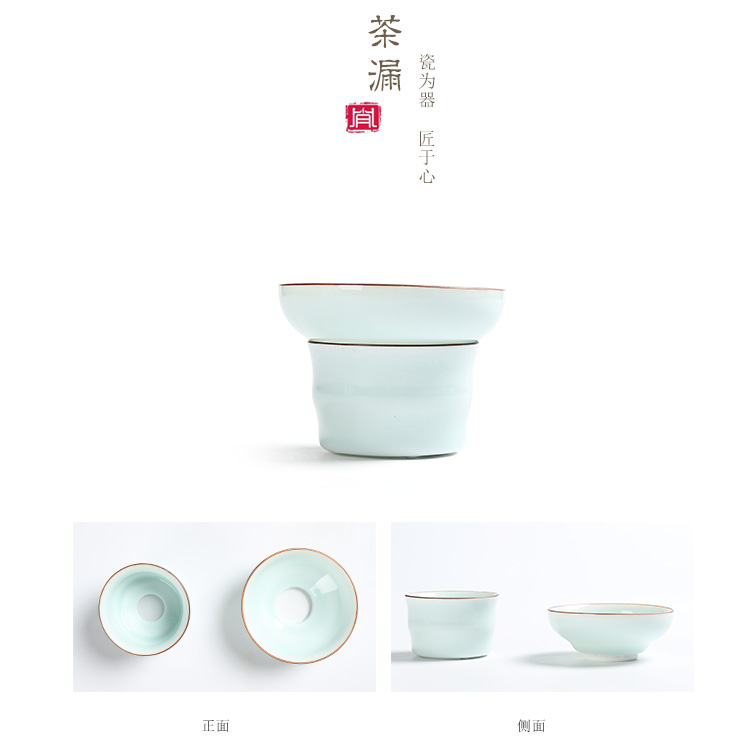 Ding heng celadon of a complete set of tea service suit green glaze kung fu tea tea pot lid bowl of tea cup gift boxes