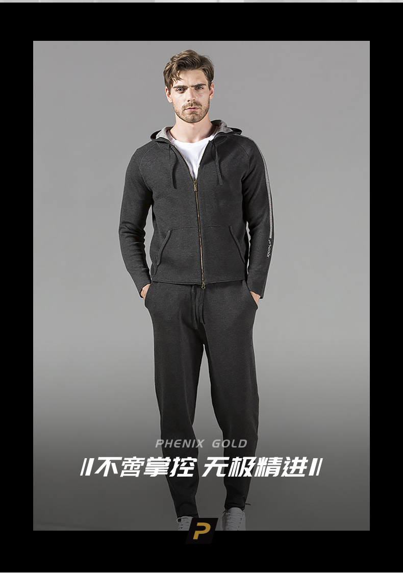 神价格 顶级品牌 日本 Phenix 羊毛混纺 男休闲针织卫衣 图3