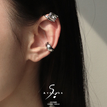 AtelierSo Aile glossy fake gem earrings 925 sterling silver earrings without ear hole advanced design sense