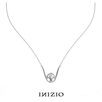 INIZIO Etherealize flexible adjustable necklace natural white crystal pendant simple design sense