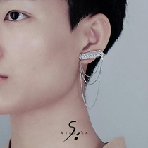 ATELIERSO Beben three tassel tubular stud chain design sense earrings personality simple COINK