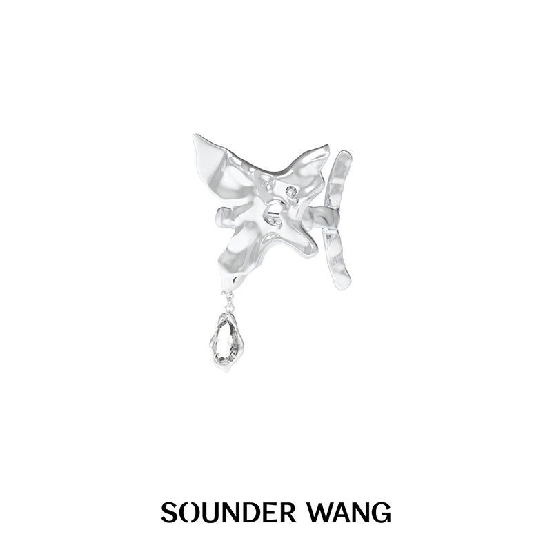 SOUNDER WANG butterfly series butterfly ear osteoclaves original design advanced sense temperament ear hanging without ear hole
