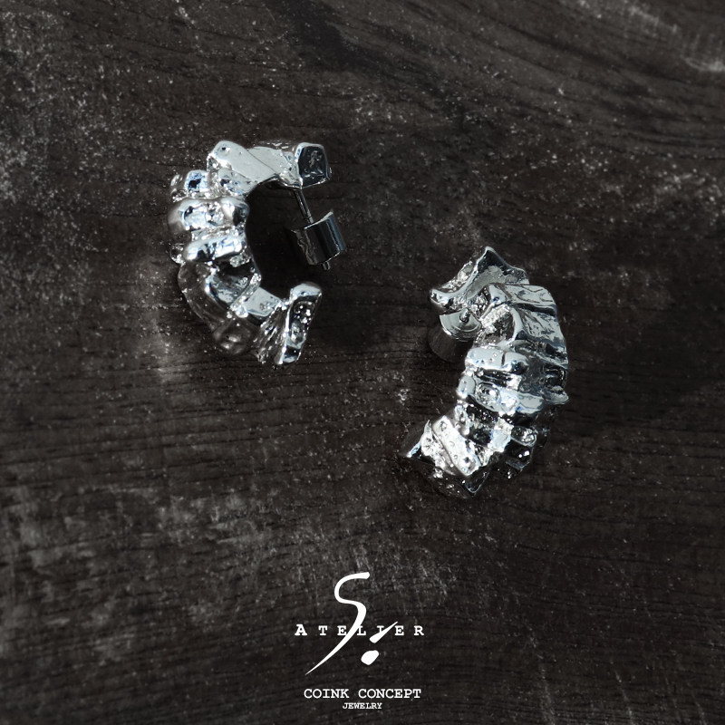 ATELIERSO Dura coral texture ear pin Original design high-quality temperament earrings earrings COINK